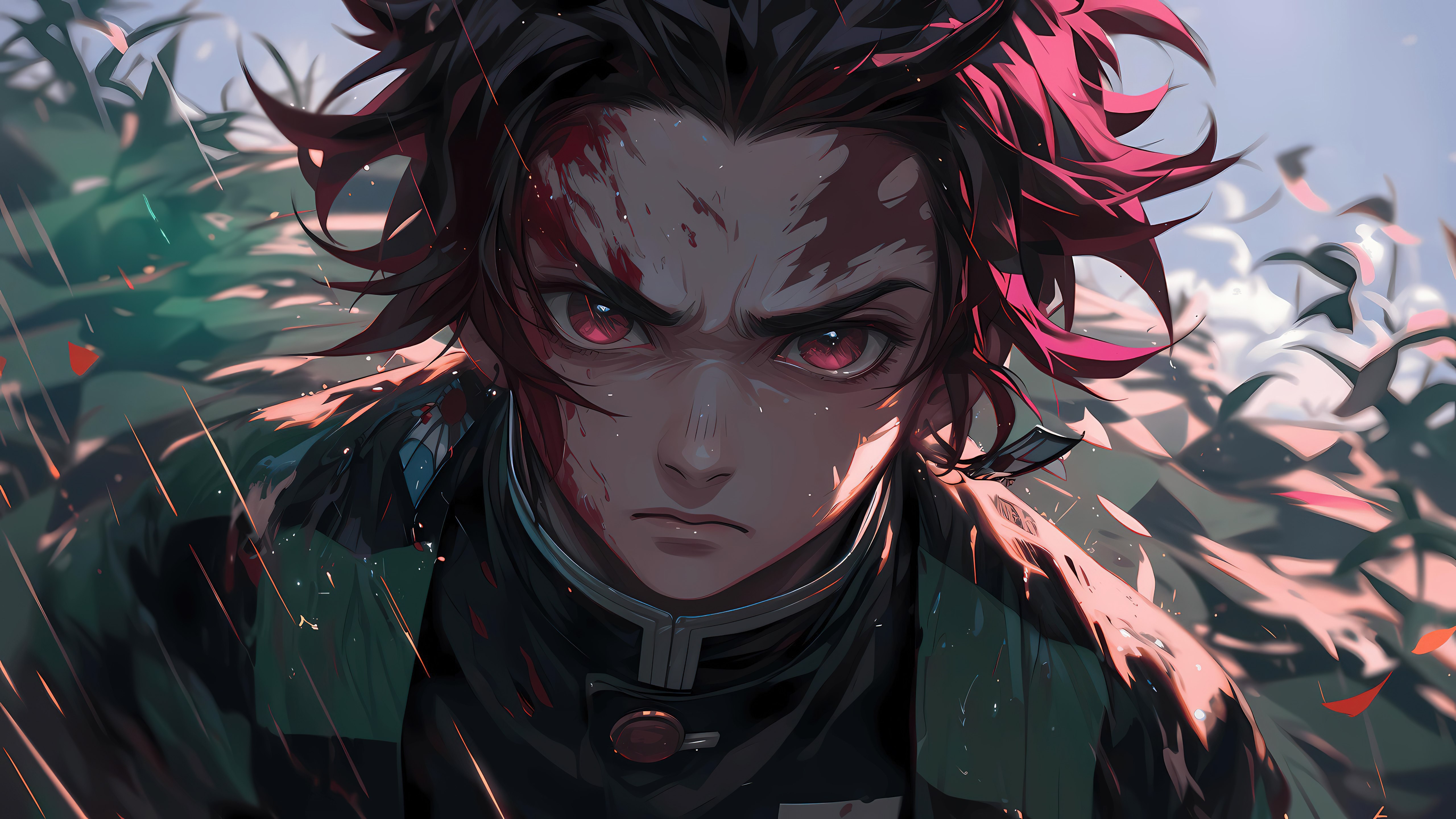 Tanjiro Kamado, Close-up, Demon Slayer: Kimetsu no Yaiba, 5K