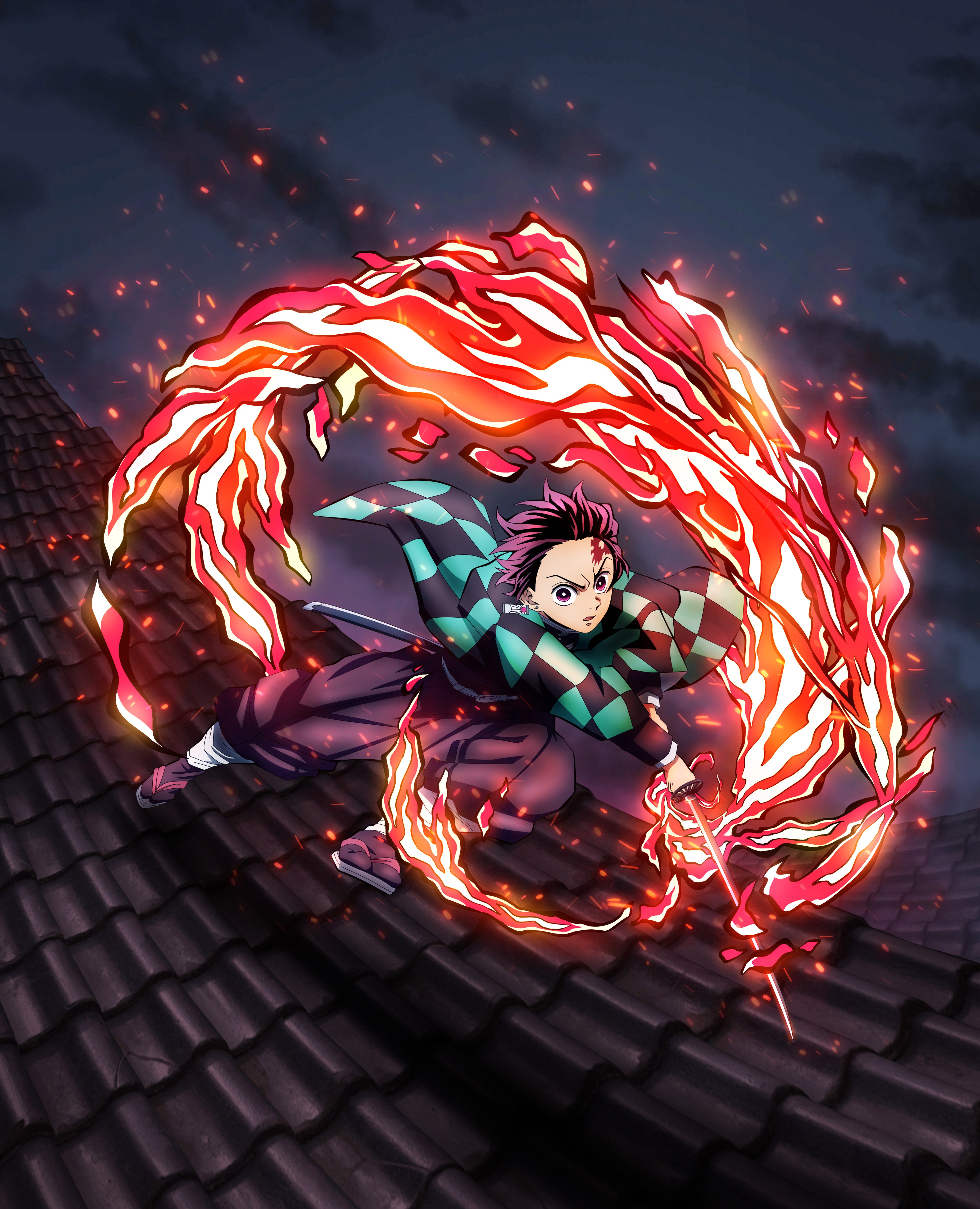 Tanjiro Kamado, Dança do Deus do Fogo, Hinokami Kagura, Demon Slayer: Kimetsu no Yaiba