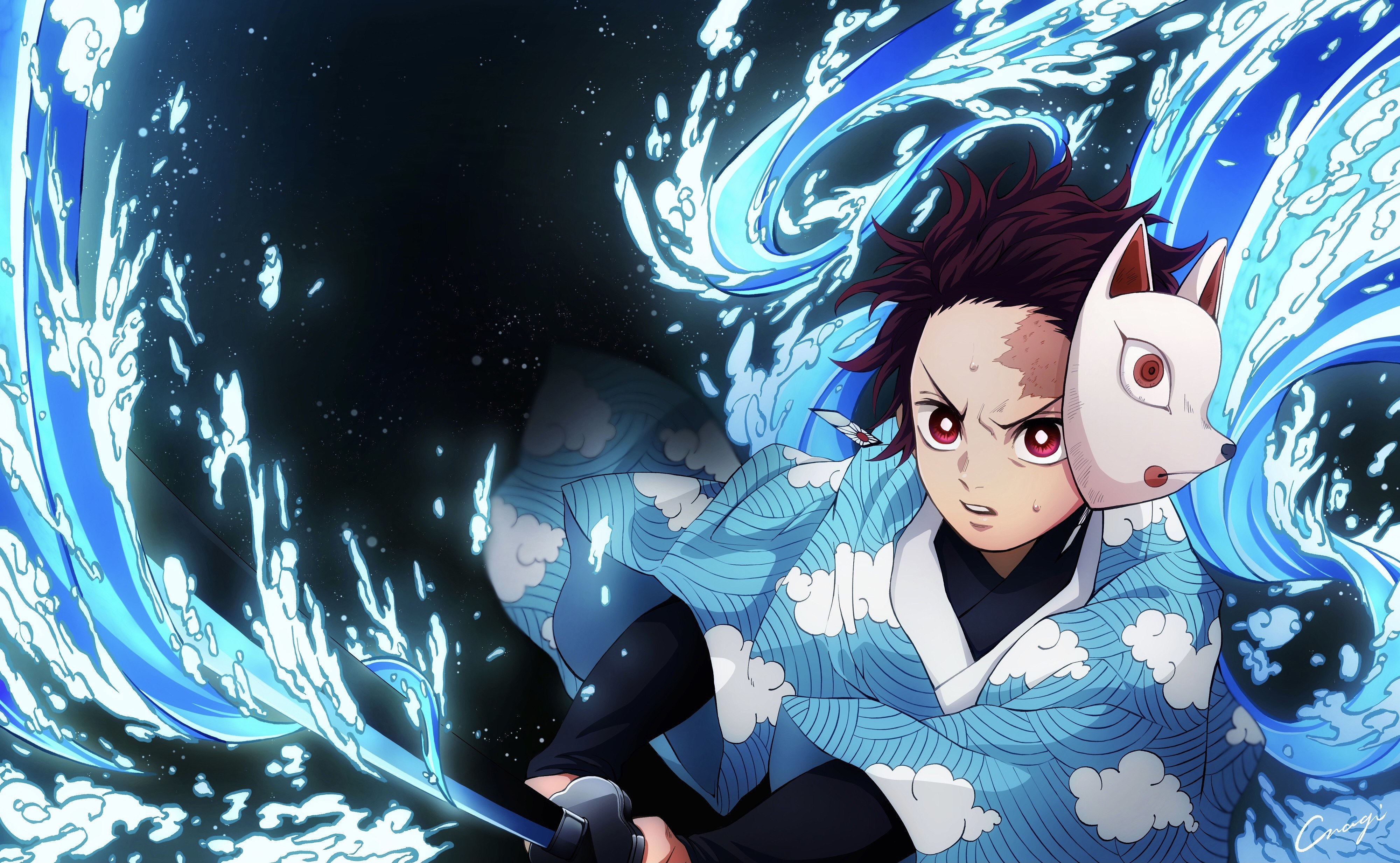 Tanjiro Kamado, Máscara de Proteção, Demon Slayer: Kimetsu no Yaiba