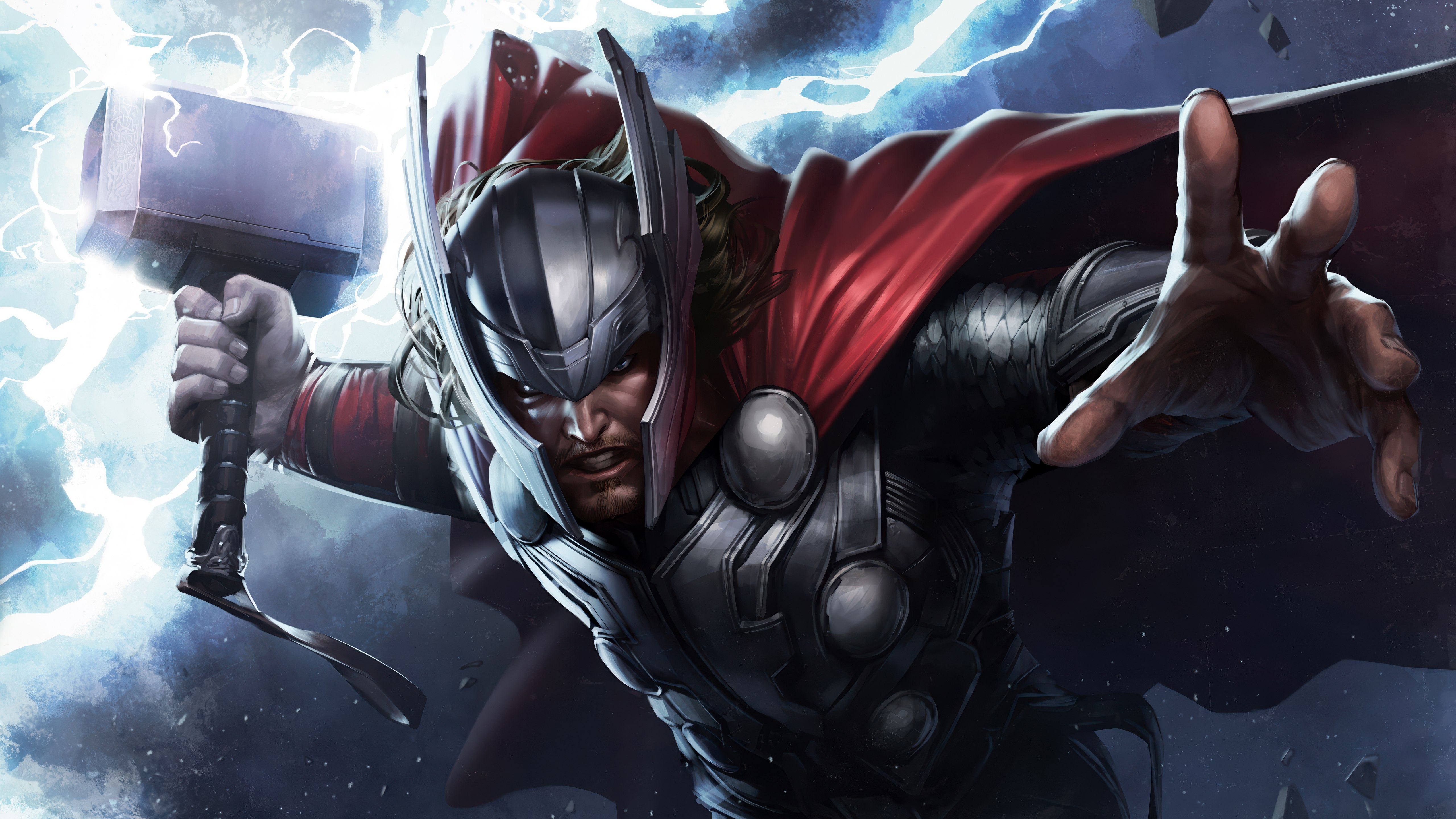 Thor, Arte, Super-heróis da Marvel, Martelo do Thor, Mjolnir, 5K