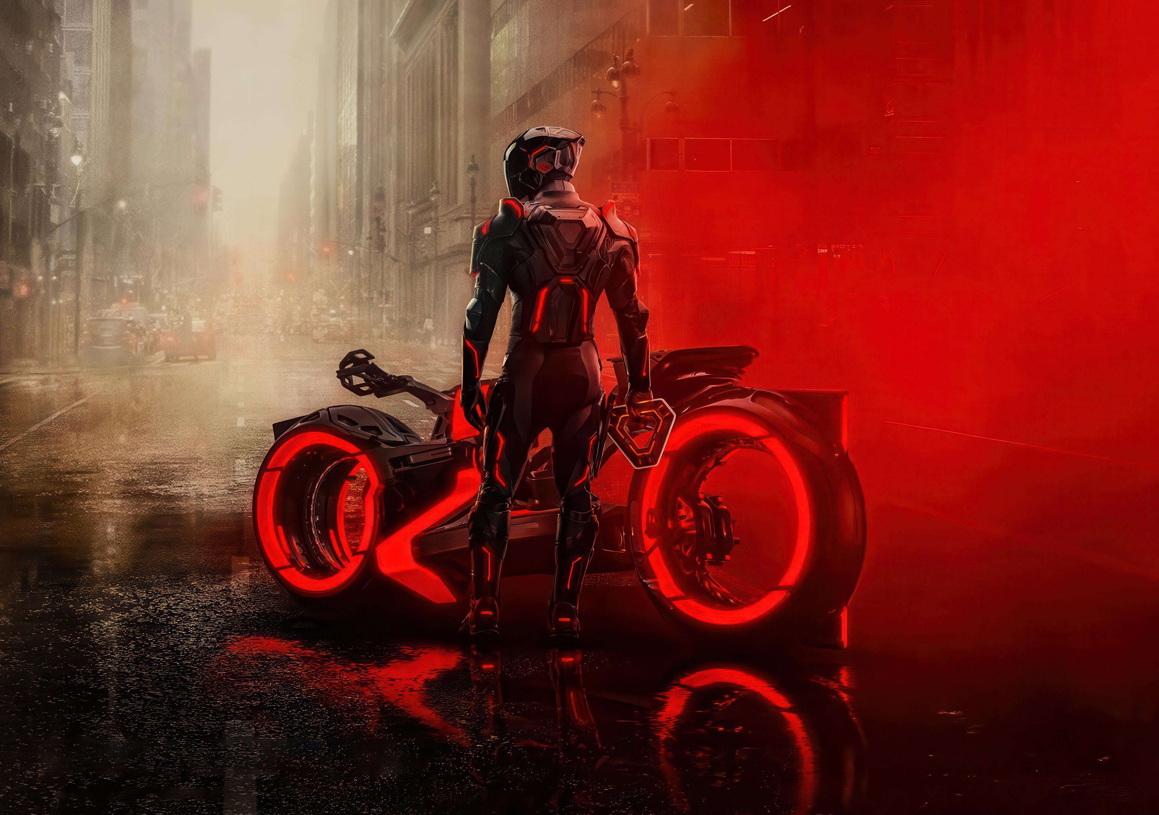 Tron: Ares, Estética vermelha, Filmes de 2025, Jared Leto, Filmes de ficção científica