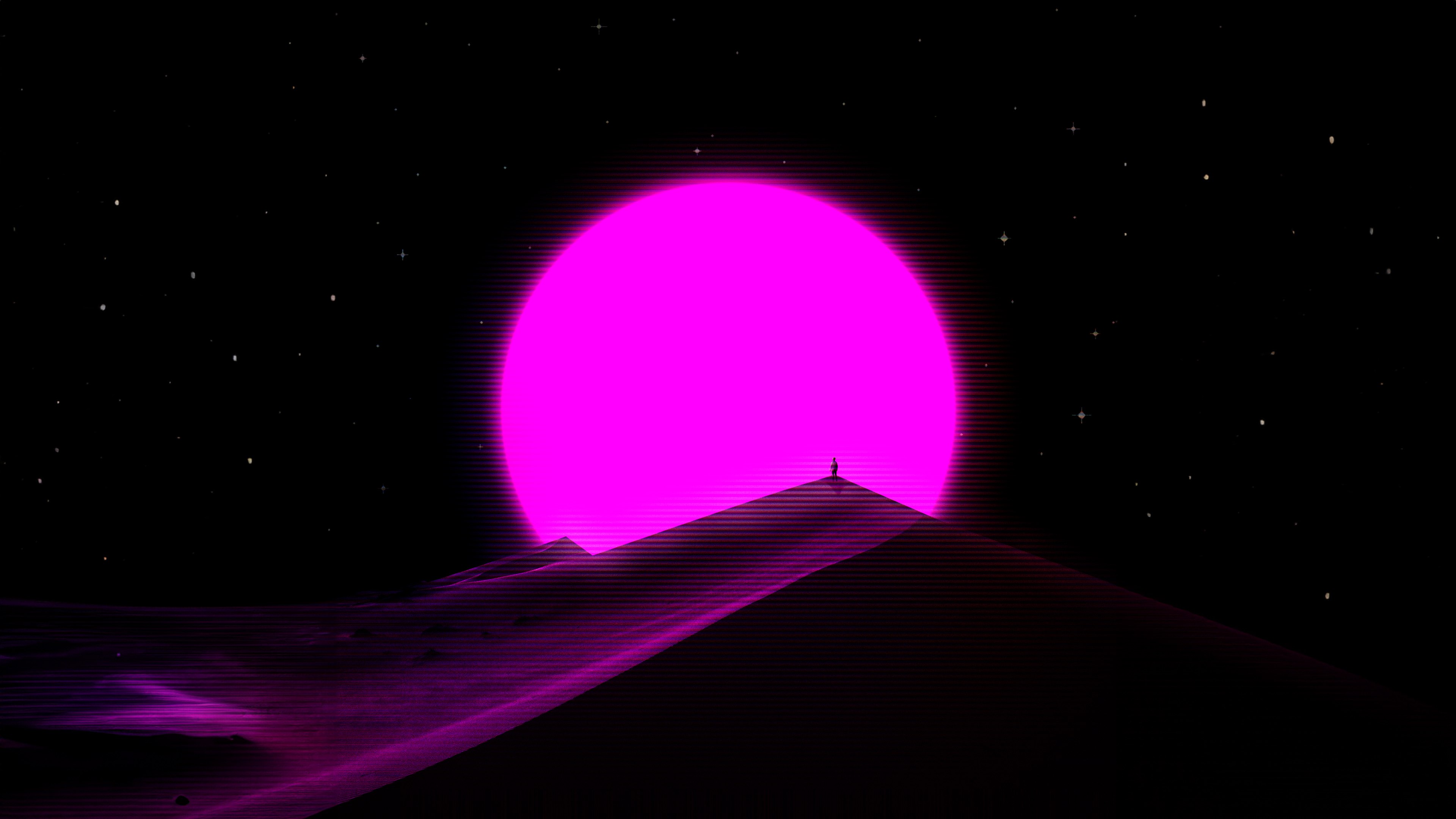 Vaporwave, Deserto, AMOLED, Duna, Estética rosa, Estética escura, Synthwave