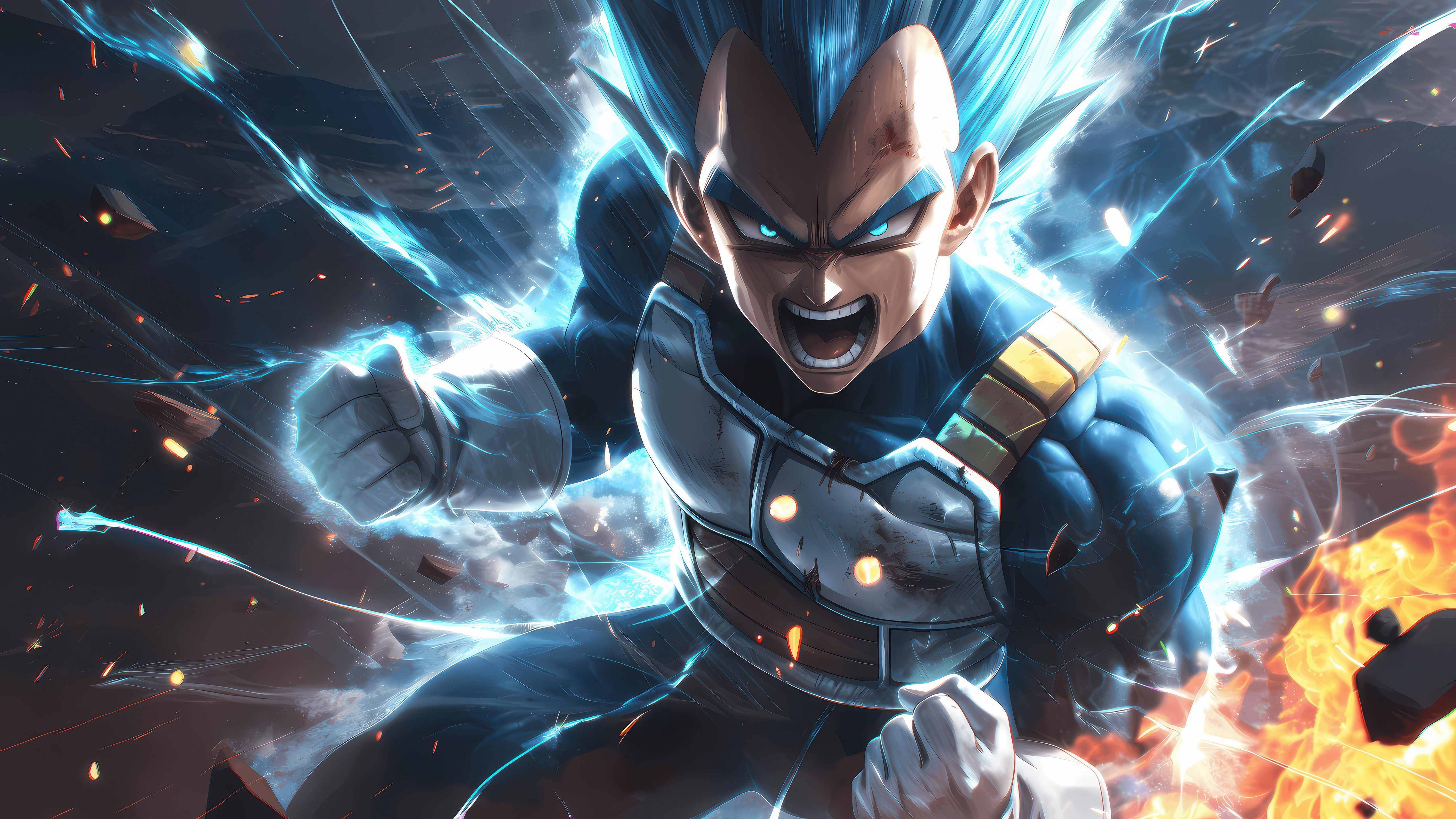 Vegeta, Bravo, Dragon Ball, 5K, Arte de IA