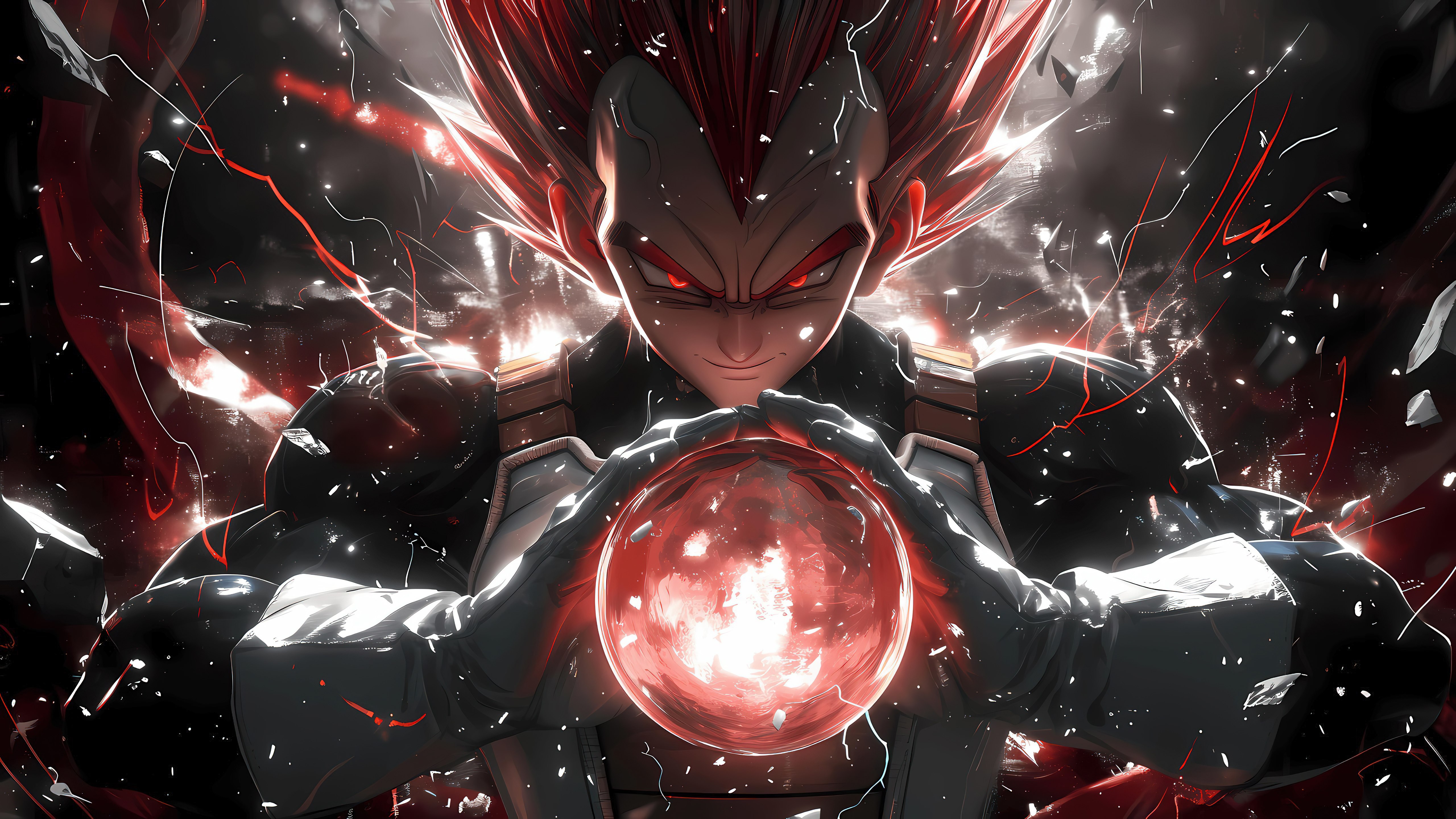 Vegeta, Super Saiyan, Arte de IA, Dragon Ball, 5K