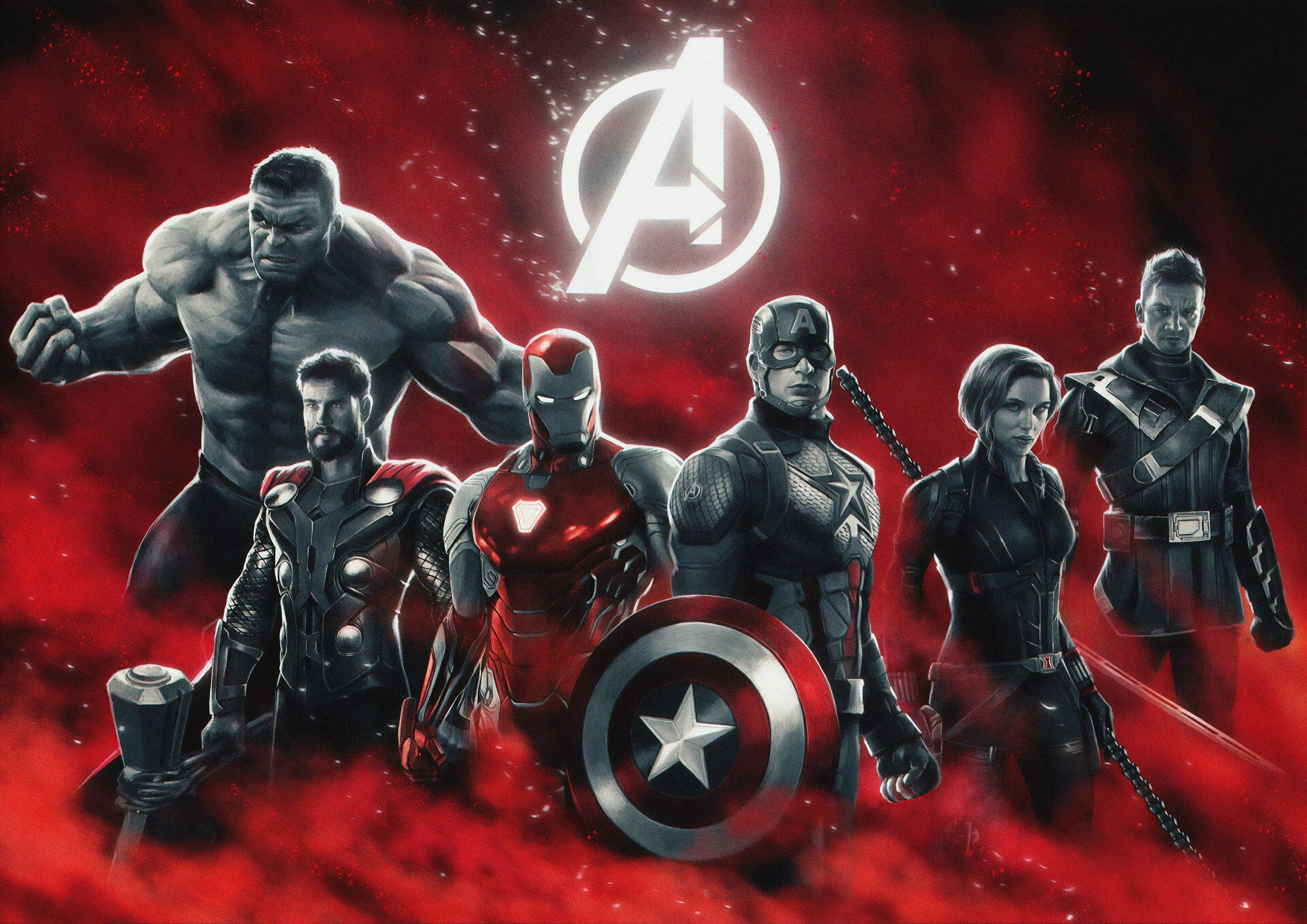 Vingadores, Super-heróis da Marvel, Hulk, Thor, Homem de Ferro, Capitão América, Viúva Negra, Gavião Arqueiro