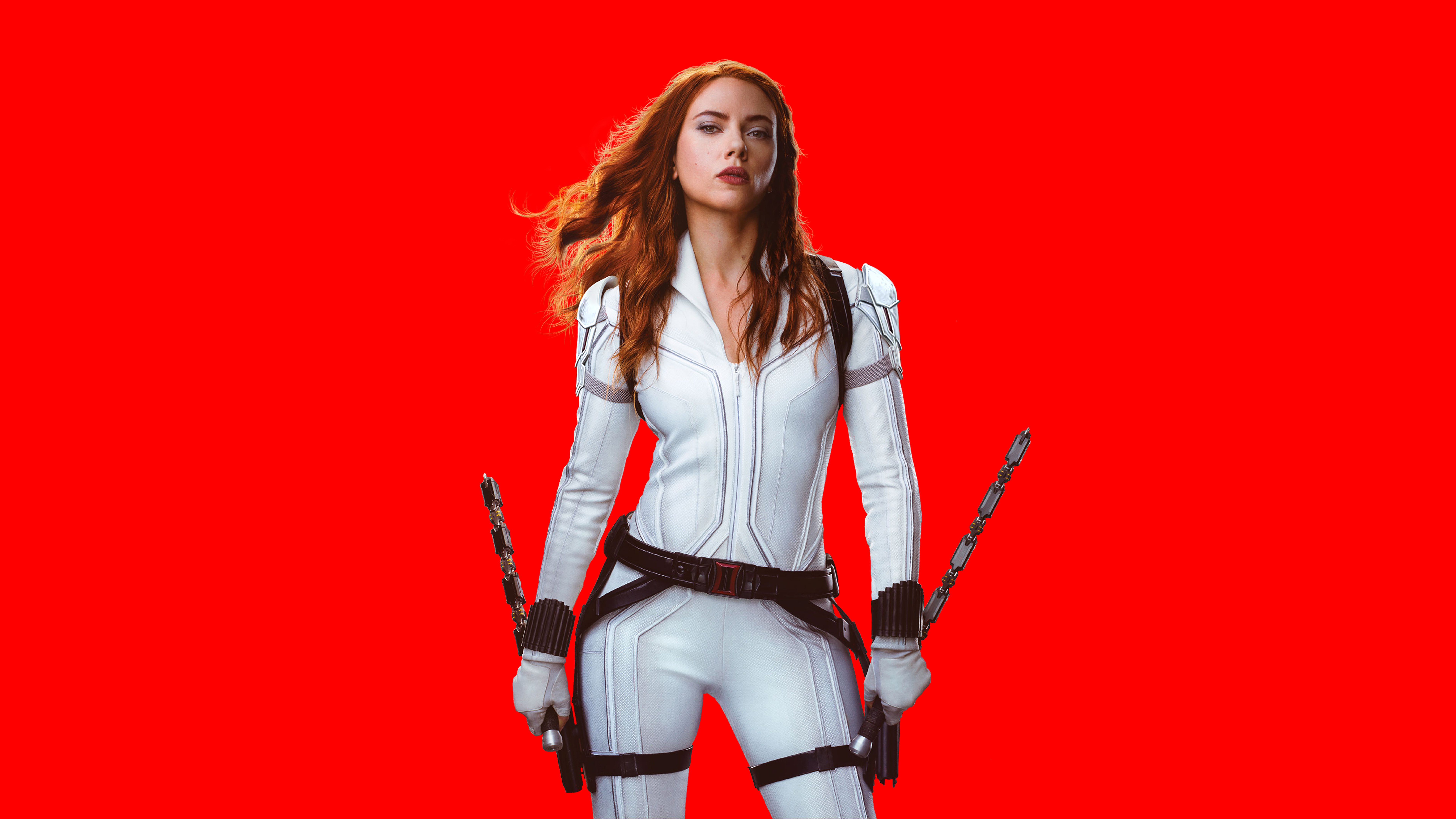 Viúva Negra, Fundo vermelho, Scarlett Johansson, DC Comics, Filmes de 2020, 5K, 8K