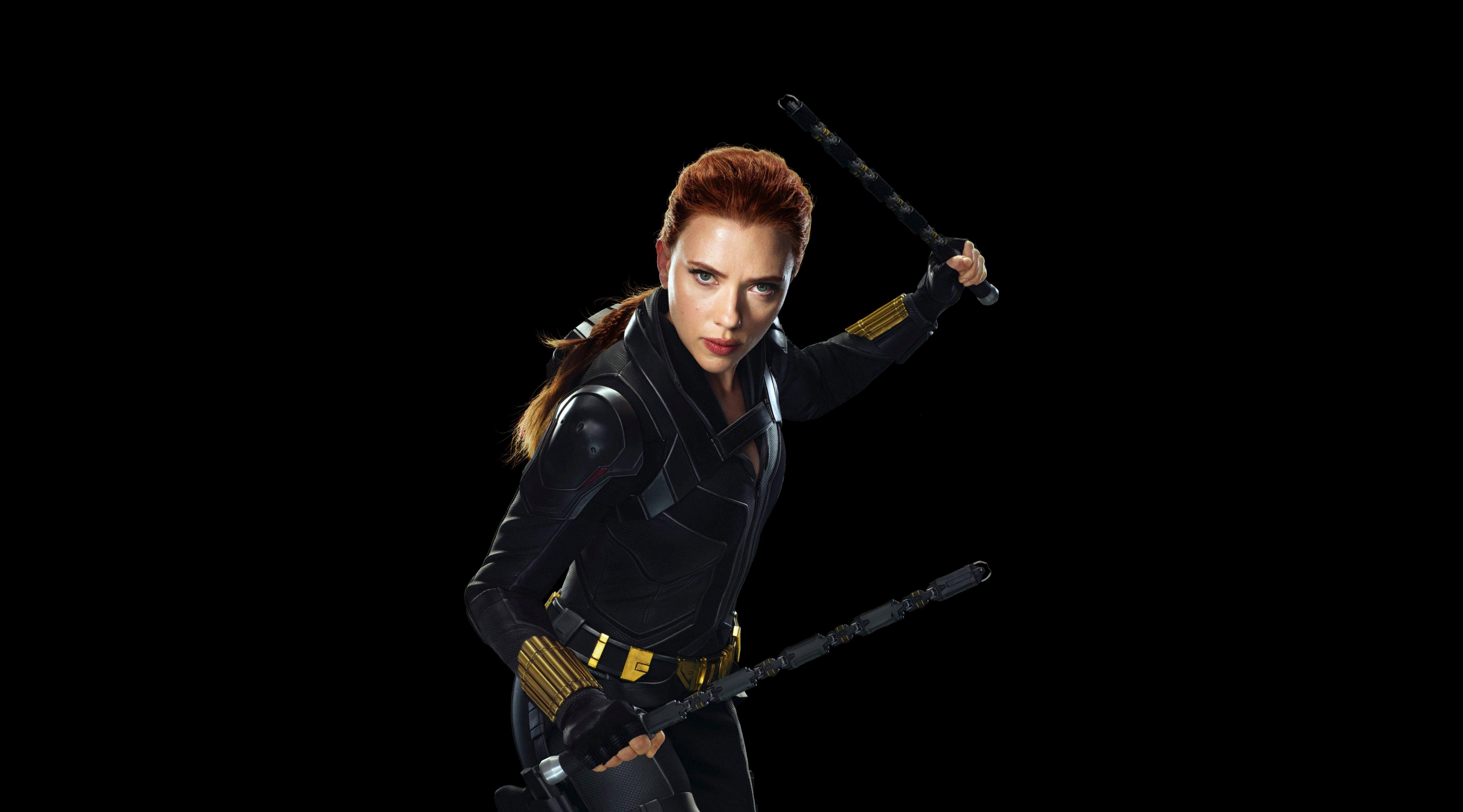 Viúva Negra, Natasha Romanoff, Scarlett Johansson, Fundo preto, Filmes de 2020, 5K
