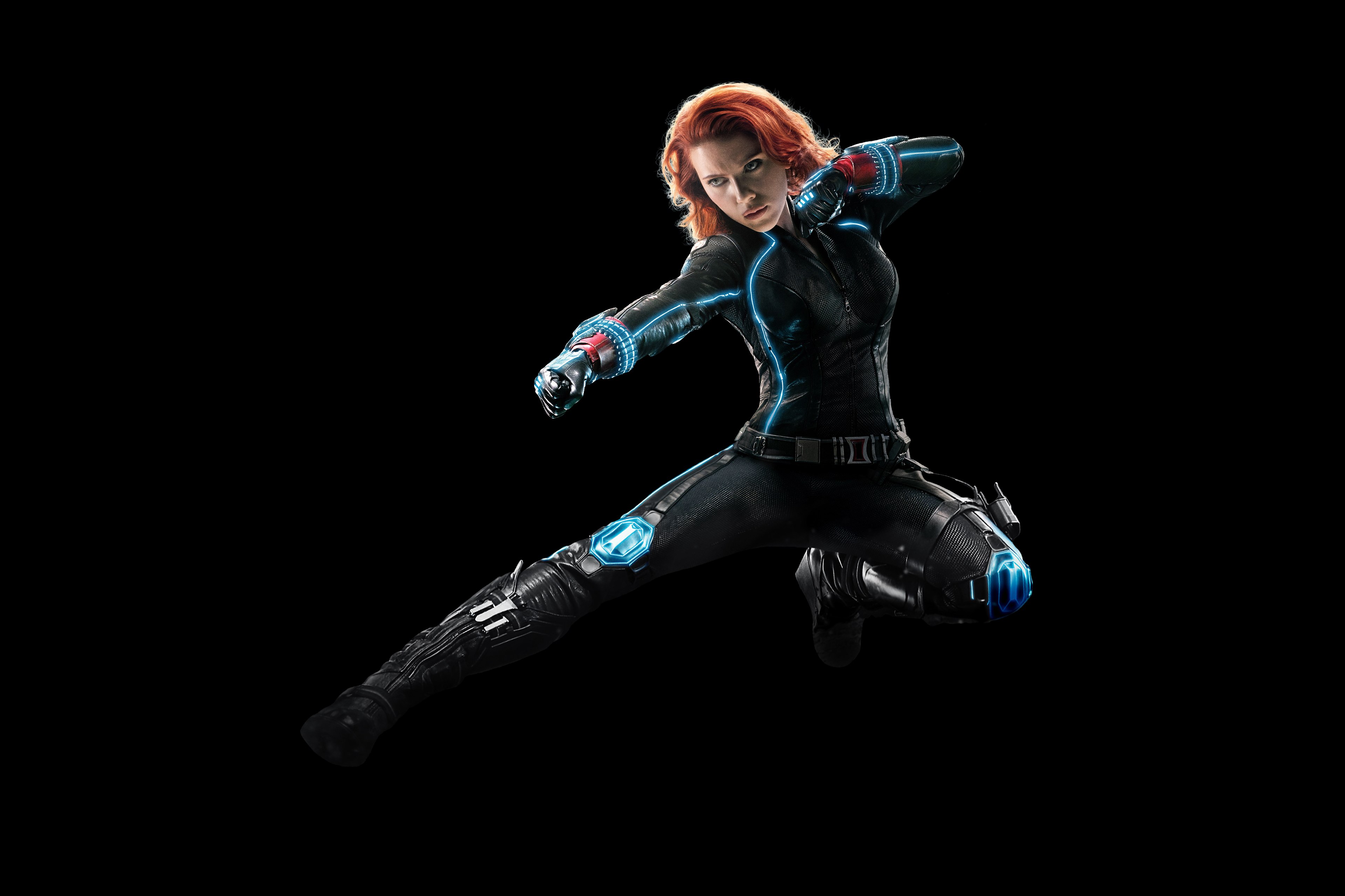 Viúva Negra, Vingadores, Scarlett Johansson, Fundo preto, Super-heróis da Marvel