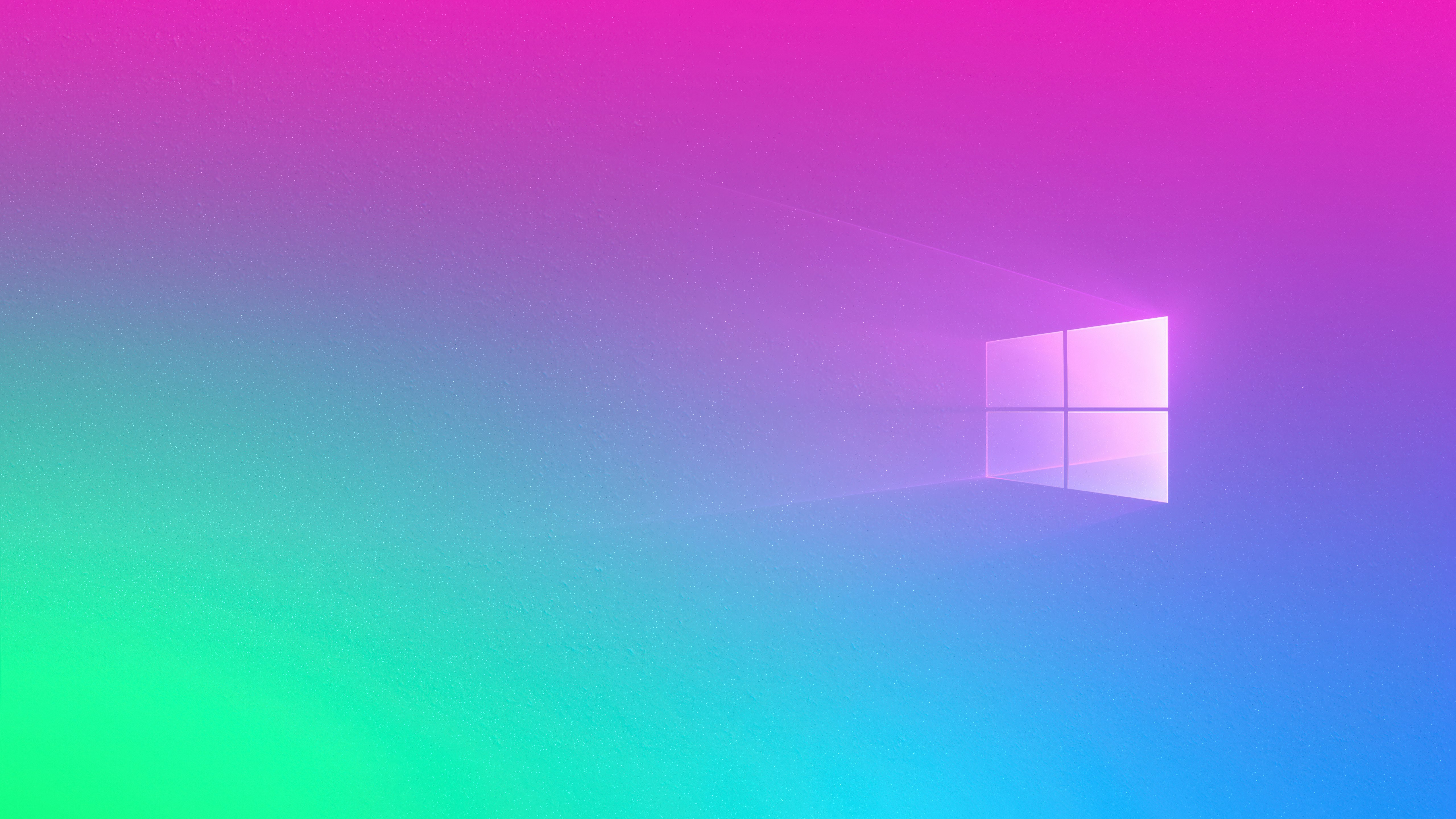 Windows 10, Gradiente rosa, Fundo gradiente, Vibrante, 5K, Logo do Windows