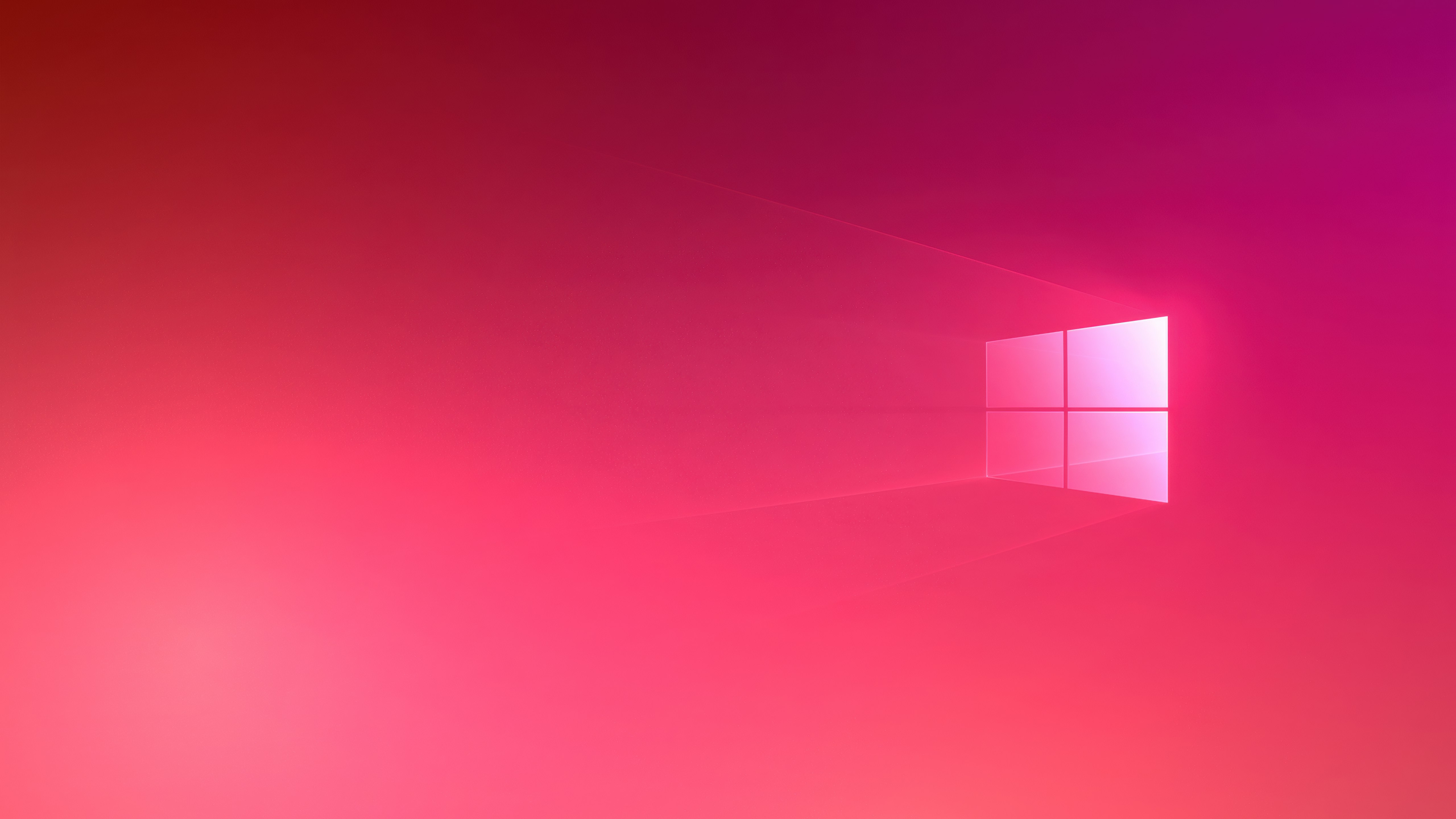 Windows 10, Gradiente vermelho, Fundo gradiente, 5K, Logo do Windows