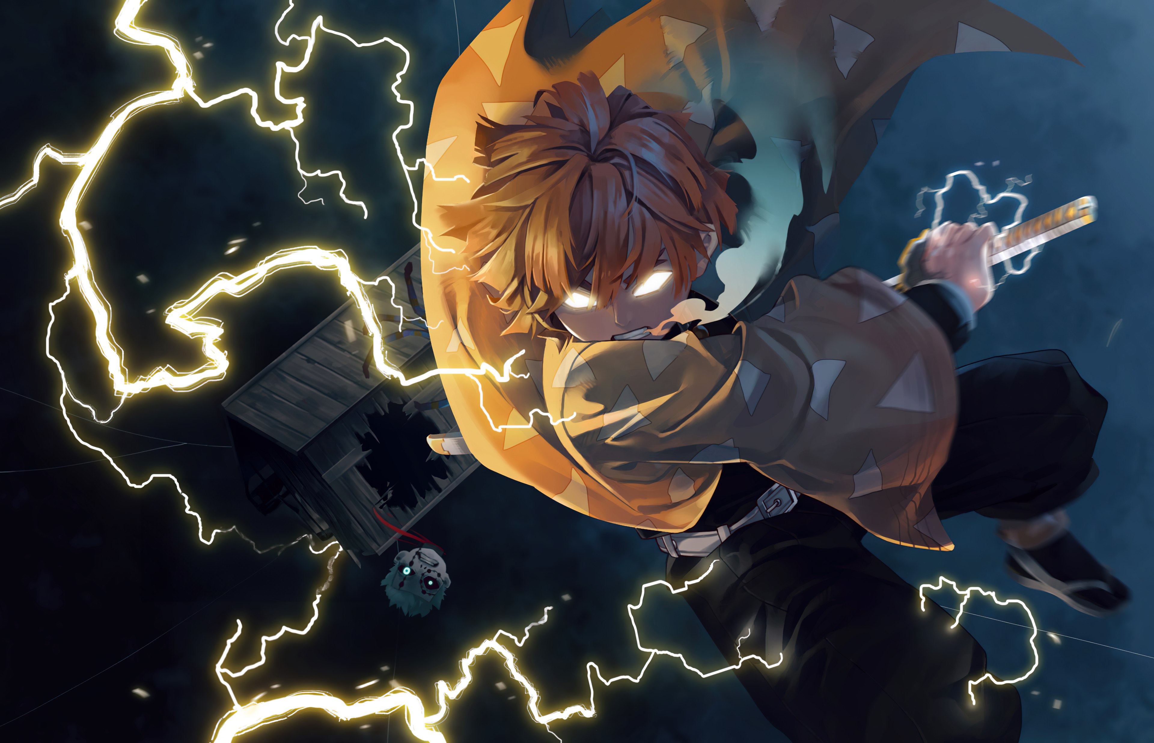 Zenitsu Agatsuma, Ataque relâmpago, Demon Slayer: Kimetsu no Yaiba